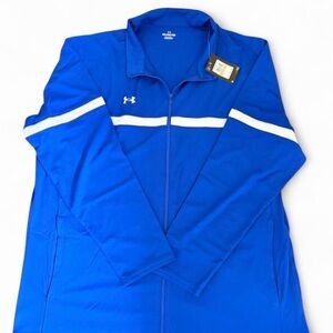 Under Armour Men’s Team Knit Warm Up Jacket Blue White 4XL Full Zip NWT